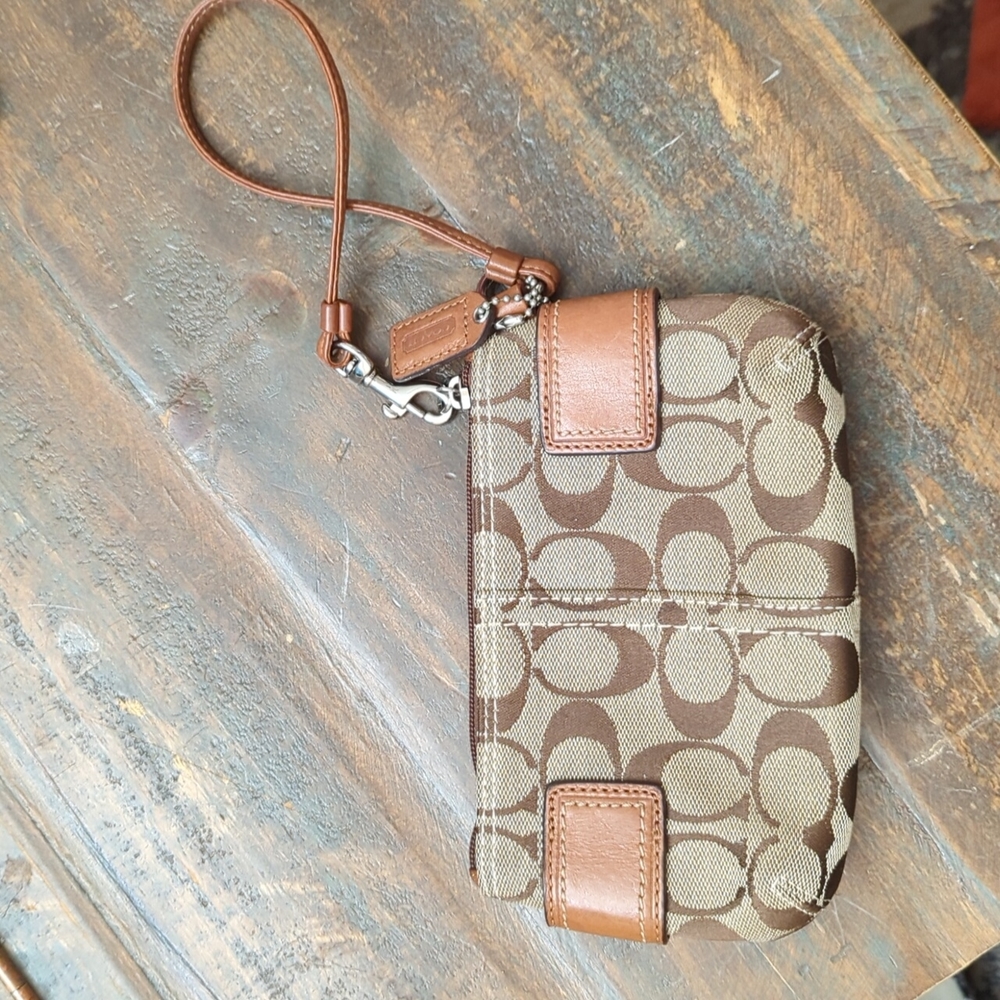 Tan Coach Wristlet - Picture 2 of 5